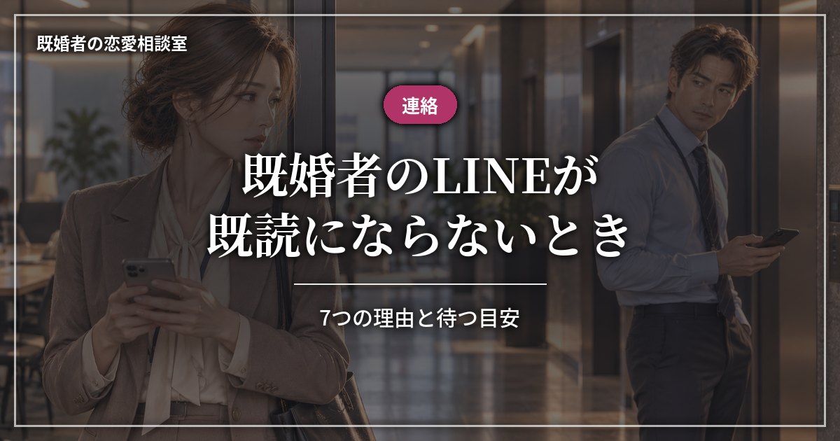 既婚者のLINEが既読にならない7つの理由と待つ目安、対処法